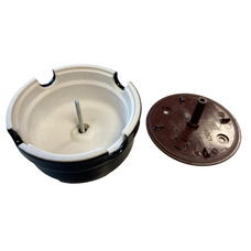 FND SURFACE JUNCTION BOX Ø78X35MM BLACK PORCELAIN